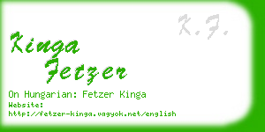 kinga fetzer business card